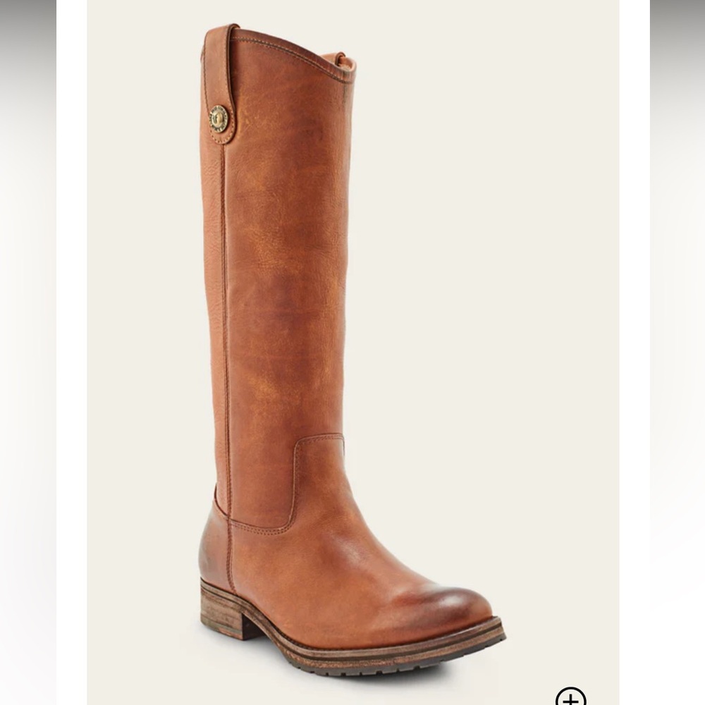 FRYE Melissa Lug Button Tall Brown Boots size 7.5